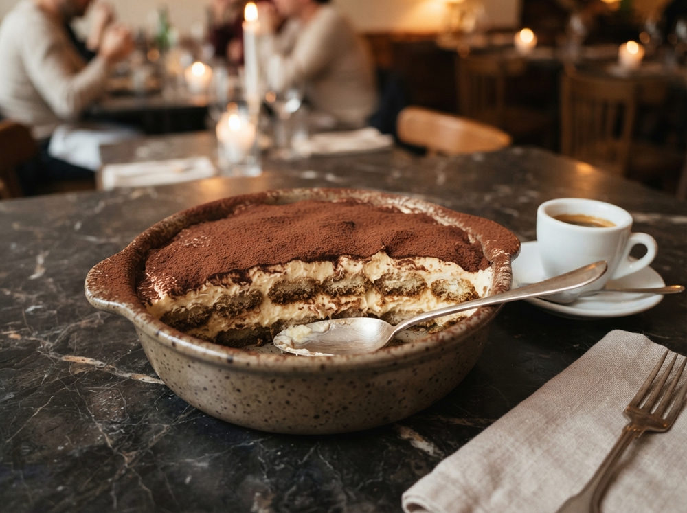 House tiramisu with espresso